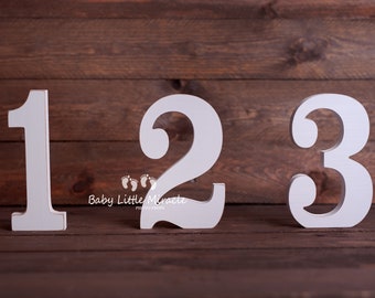 Wooden digits, Photo prop for first birthday, Number one, Smash cake, Number 1, 2, 3, Birthday photo prop, Photo prop, Baby photo prop