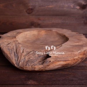 Newborn Photography, Teak bowl, Wood bowl, Photo Prop, Newborn photo prop, Wooden bowl, Bowl, Fruit bowl, Christmas gift, Rustic bowl