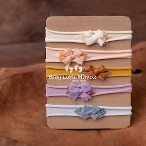 Bow headbands, Baby Photo Prop, Baby headband, photo prop, newborn headband, newborn tieback, Baby shower gift, Tieback, Baby prop