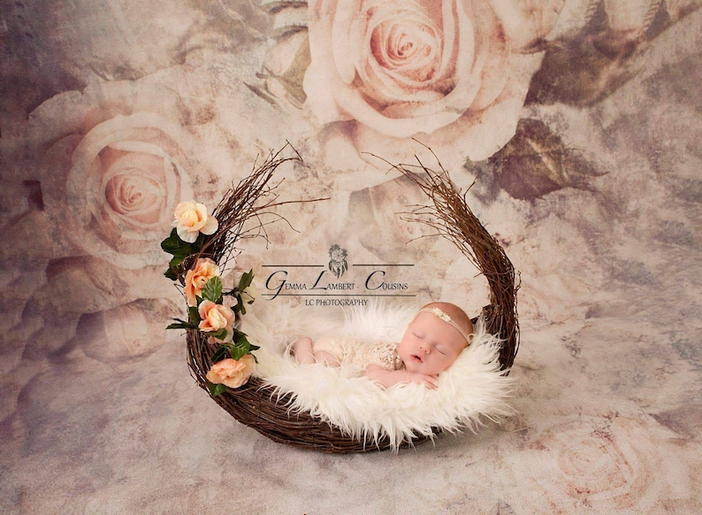 Bird Nest Newborn Prop,Newborn Basket,vintage Photo Prop Basket bowl,Nest Twig boat Newborn Photography Wood Nest Twig nest Newborn