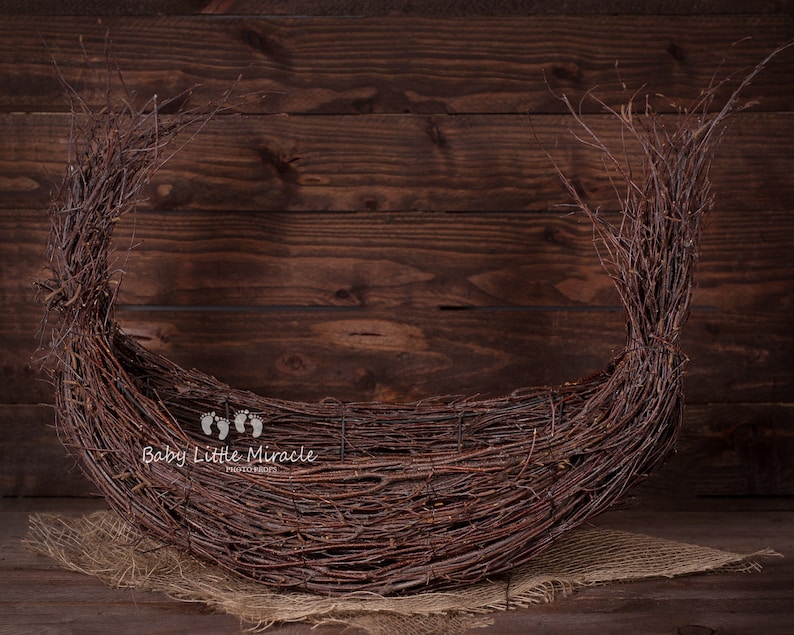 Bird Nest Newborn Prop,Newborn Basket,vintage Photo Prop Basket bowl,Nest Twig boat Newborn Photography Wood Nest Twig nest Newborn