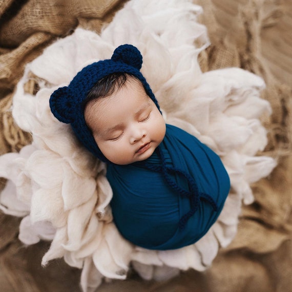 Newborn Fur Layer Blanket Baby Wrap Set Newborn Photo Props Fluff Basket  Filler