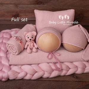 Photo props set, newborn photography, photo prop, newborn set, newborn photo prop, pink newborn set, newborn girl set, baby shower gift