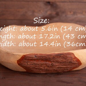 Big unique wooden bowl, carved bowl, photo prop, newborn photo prop, baby photography, rustic wooden bowl, vintage wooden bowl, kitchen bowl image 2