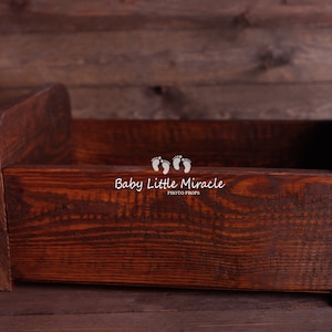 Rustic wooden bed, Newborn props, Handmade bed, photo prop, Brown bed, Vintage bed, Baby shower gift, vintage photo prop,Newborn photo prop