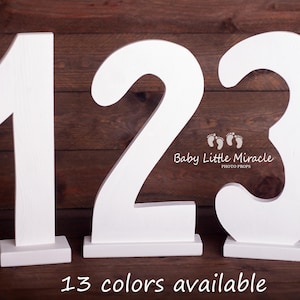 Dígitos de madera grandes de 30 cm, accesorio fotográfico para el primer cumpleaños, número uno, smash cake, número 1, 2, 3, accesorio fotográfico de cumpleaños, accesorio fotográfico, foto de bebé