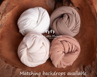 Jersey wrap, newborn wrap, newborn photo prop, baby wrap, stretchy wrap, beige wrap, ivory wrap, coffee wrap