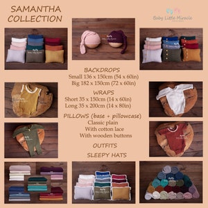 SAMANTHA Nyföddkudde, Nyföddfotorekvisita, Tygkudde, Nyföddkudde, Fotorekvisita, Babyshowerpresent, Poseringskudde för nyfödd bild 2
