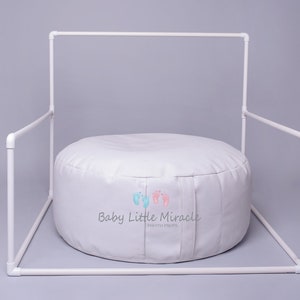 RTS, pouf, support pour BEAN BAG + étui de transport + 6 pinces, pouf pour photographes, pouf format voyage, accessoire photo nouveau-né, support pour pouf