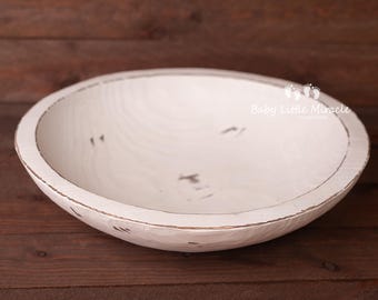 Rustic wooden bowl, wooden bowl, newborn photo prop, rustic wooden bowl, sitter photo prop, vinted bowl, kitchen bowl, big wooden brown bowl