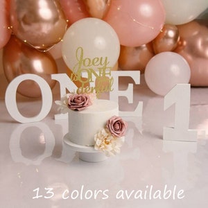 Juego de cumpleaños de 13 COLORES, juego de pastel smash, accesorio fotográfico para el primer cumpleaños, número uno, pastel smash, accesorio fotográfico de cumpleaños, accesorio fotográfico, mini soporte para pastel