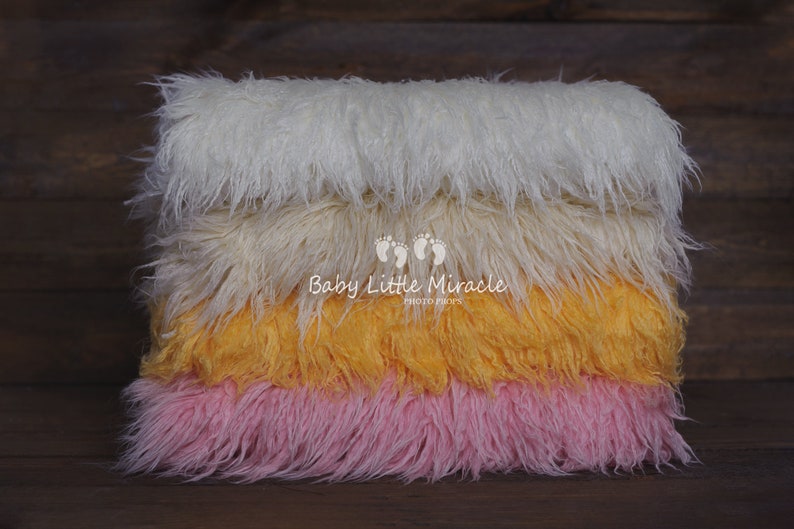 Faux fur, Newborn Photo Props, Newborn, Fabric, Blanket, Photography,Baby Props,Basket Stuffer, Beanbag fabric, Baby shower, Like flokati image 3