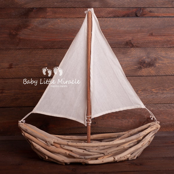 Wooden boat, wooden ship, drifting wood boat, photo prop, sailor session photo prop, seafaring session photo prop, marine decoration