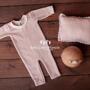 Newborn outfit, Newborn body, Newborn romper prop, Newborn photo prop, Newborn romper, Newborn latte prop, Girls photo prop, vintage