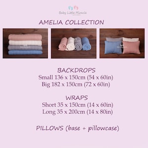 AMELIA collection posing fabric, Fabric backdrop, Beanbag blanket, Newborn photo prop, Beanbag cover, Photo props, Knitted backdrop