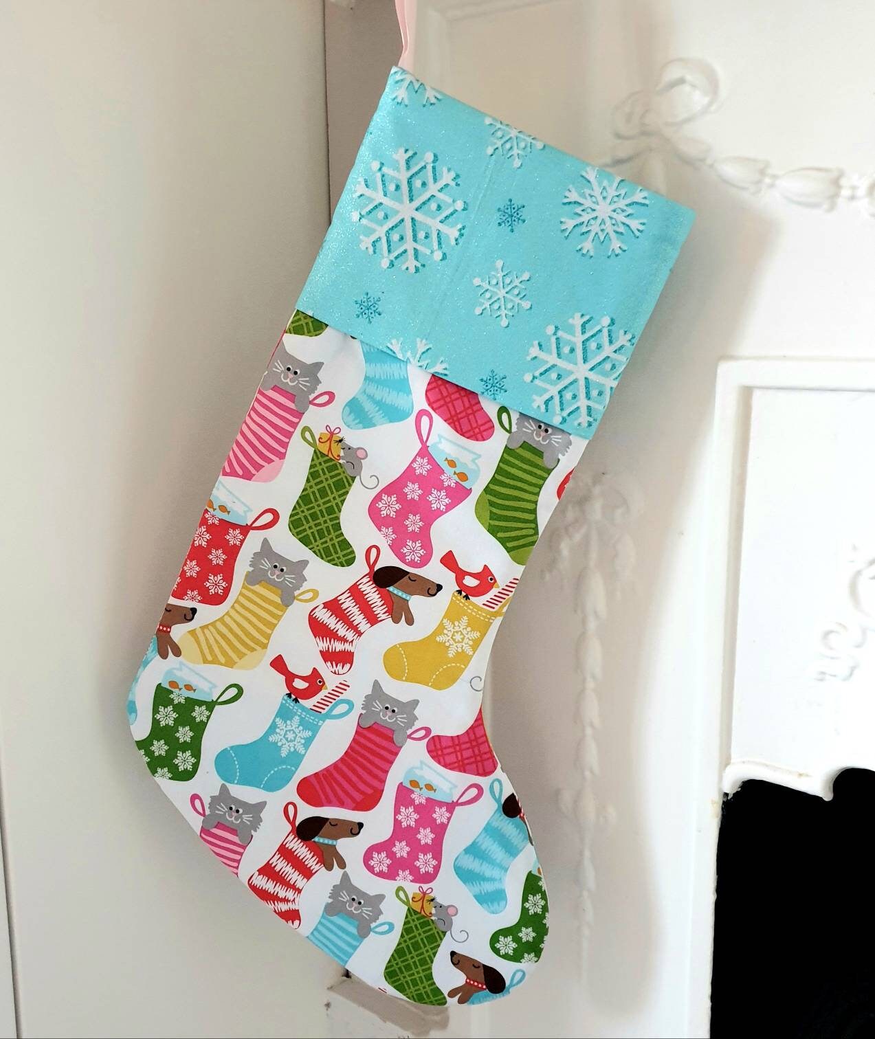 Personalized Needlepoint Stocking Family Stockings Old-fashioned Christmas  Décor Embroidered Name 12 Designs Available 
