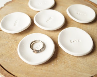 Ceramic Plates with Love Word • Wedding Favors / Gifts for Wedding, Bridal Shower, Anniversary, Birthday • Handmade Ceramic • Minimalist