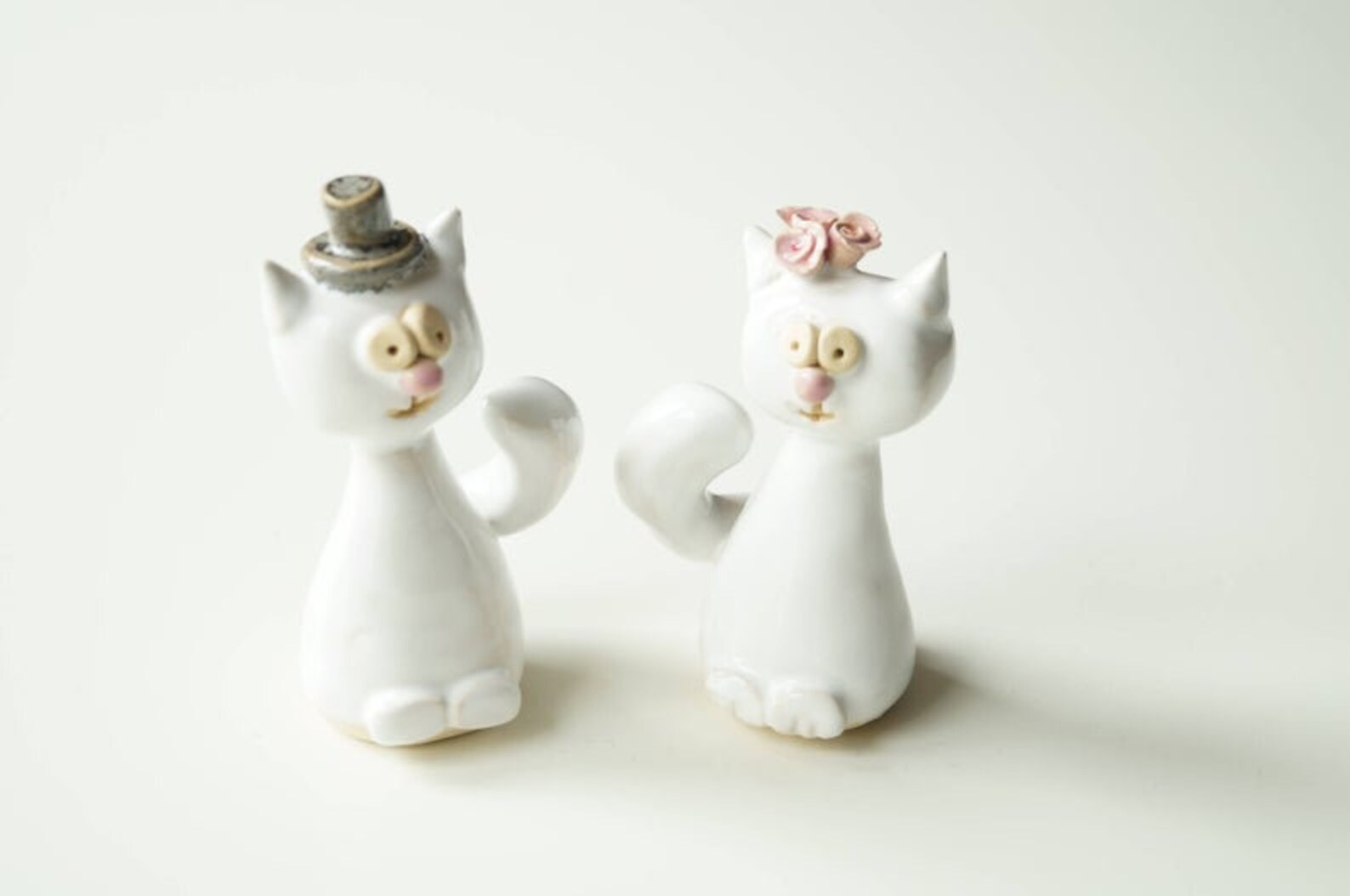 Cat Cake Topper Cat Couple Wedding Cake Topper Married - Etsy