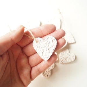 Wedding Favors, Little Heart Wedding Favors, Favors for wedding guests, Cheap favor, Ceramic Hearts, hanging heart, wedding favors in bulk