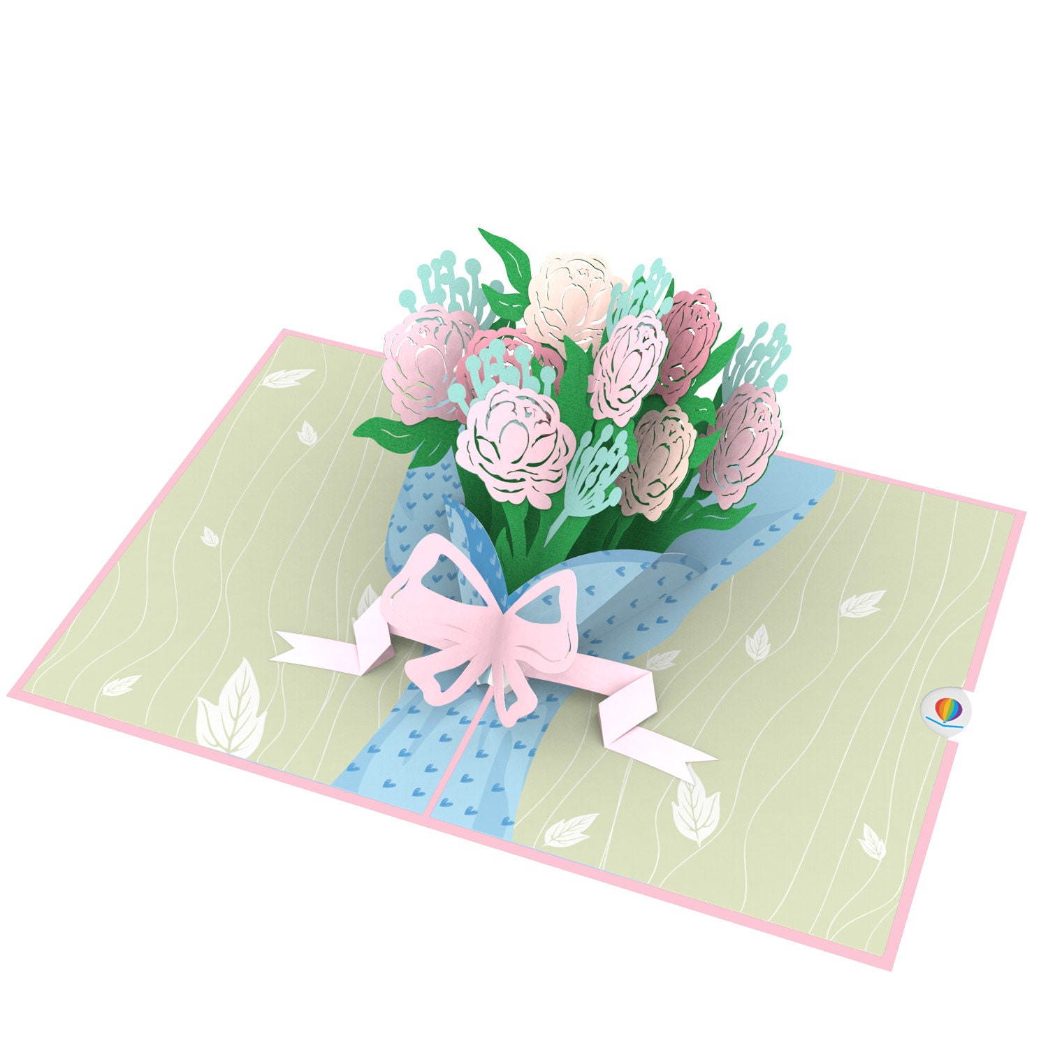Unipop Peony Flower Pop up Card Happy Anniversary Card - Etsy