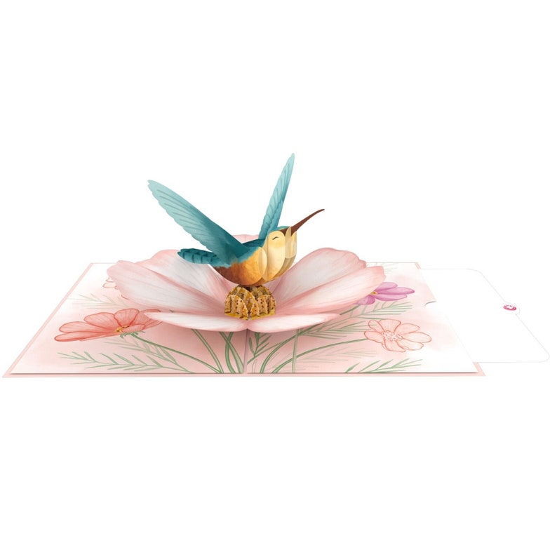 Hummingbird Garden Pop Up Card