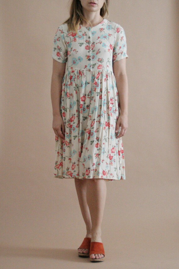 80s/90s Floral Viscose Button-down 