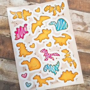 Dino Cookies - Clear Vinyl A6 Sticker Sheet