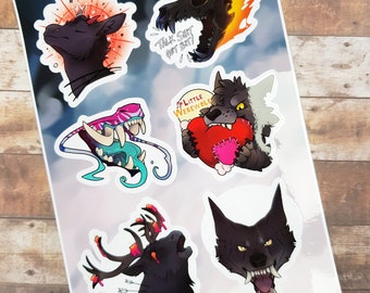 Spooky Collection - Clear Vinyl A5 Sticker Sheet