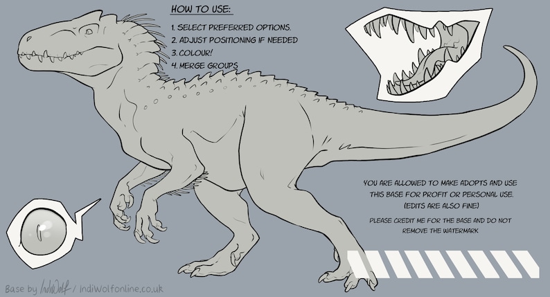 Indorapter Base Jurassic Hybrids - Customisable Base, Indominus, Scorpius, Indoraptor ...
