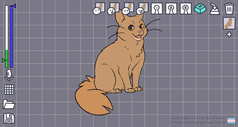 Puede incluir: Una ilustraci&oacute;n de dibujos animados de un gato marr&oacute;n y naranja con un pecho blanco, sentado con la cola enroscada detr&aacute;s de &eacute;l. El gato tiene una amplia sonrisa y grandes ojos marrones.