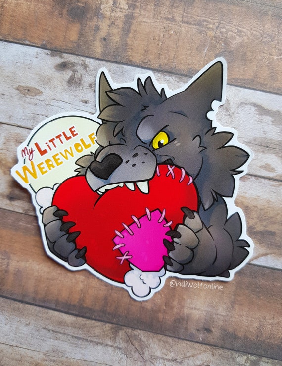 My Little Werewolf - Vinyl Sticker | 10cm | Cute Monster, Cryptid, Furry, Water Resistant