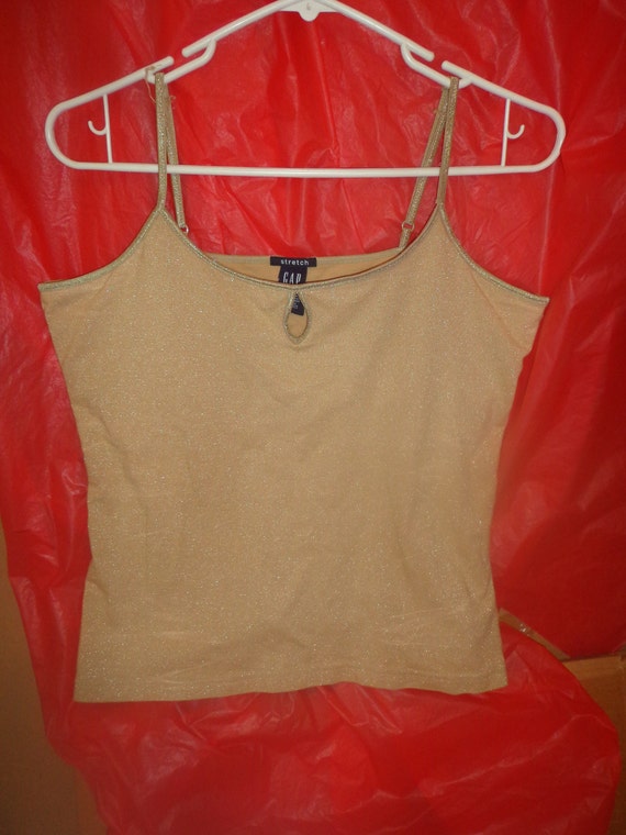 Beige Stretch Tank Top Size Large From The GAP