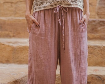 Cotton gauze pants