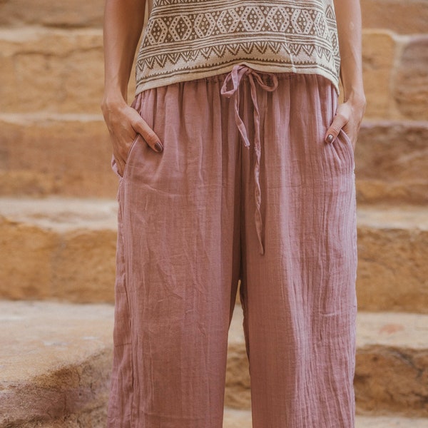 Pantalon gaze de coton