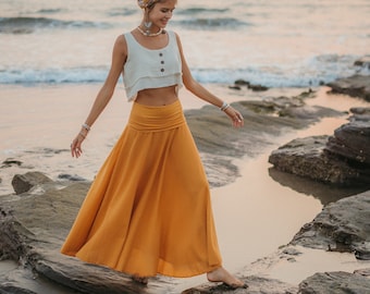 Long boho skirt