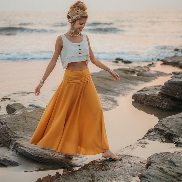 Long boho skirt