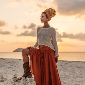 Long boho skirt