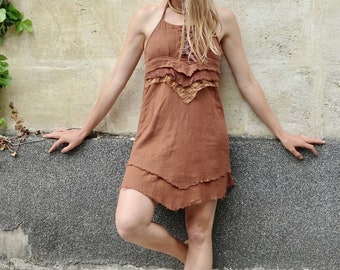 Robe boheme chanvre et coton