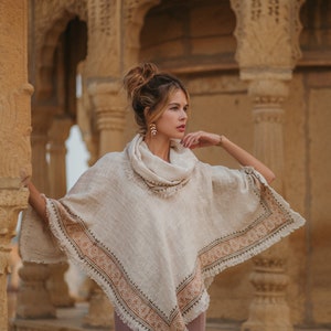 Large neckline poncho image 1