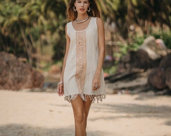 Block print tank dress