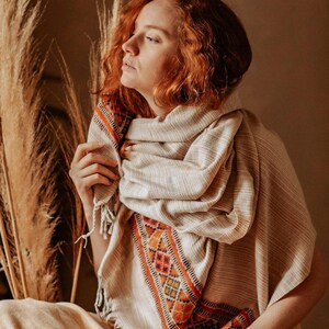 Ethnic embroidered shawl