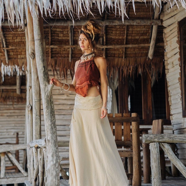 Long boho skirt