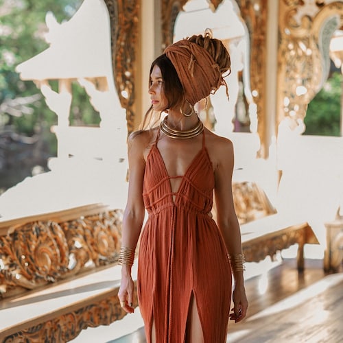 Long Cotton Gauze Dress - Etsy
