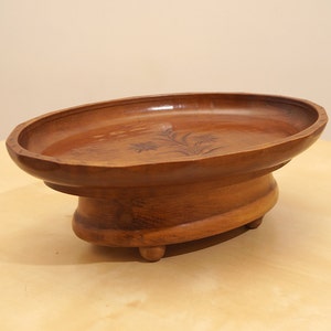 Vintage Wind Up Bowl || Wooden Bowl