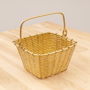 Braided Brass Basket || Small size braided bowl