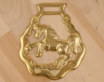 Jumping Horse design Horse Badge || Vintage Solid Brass