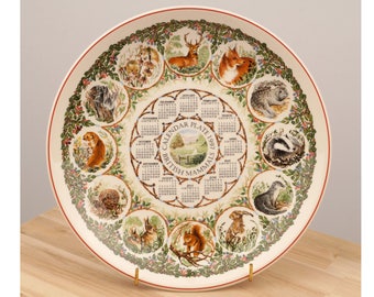 ウェッジウッド フローラルガーデン カレンダープレート 1995 1995 年カレンダー ウェッジウッド製 磁器プレート、イギリス製