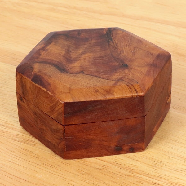 Wood Vintage Jewellery Box || Hexagon Shape