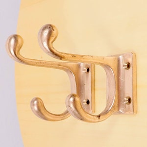 Rack / hook / holder / hanger (set of 2) || wall hanging / cloth rack  || vintage solid brass