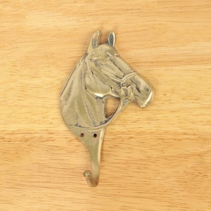 Rack / hook / holder / wall decor || vintage solid brass || Horse head design hook || Cloth rack with horse